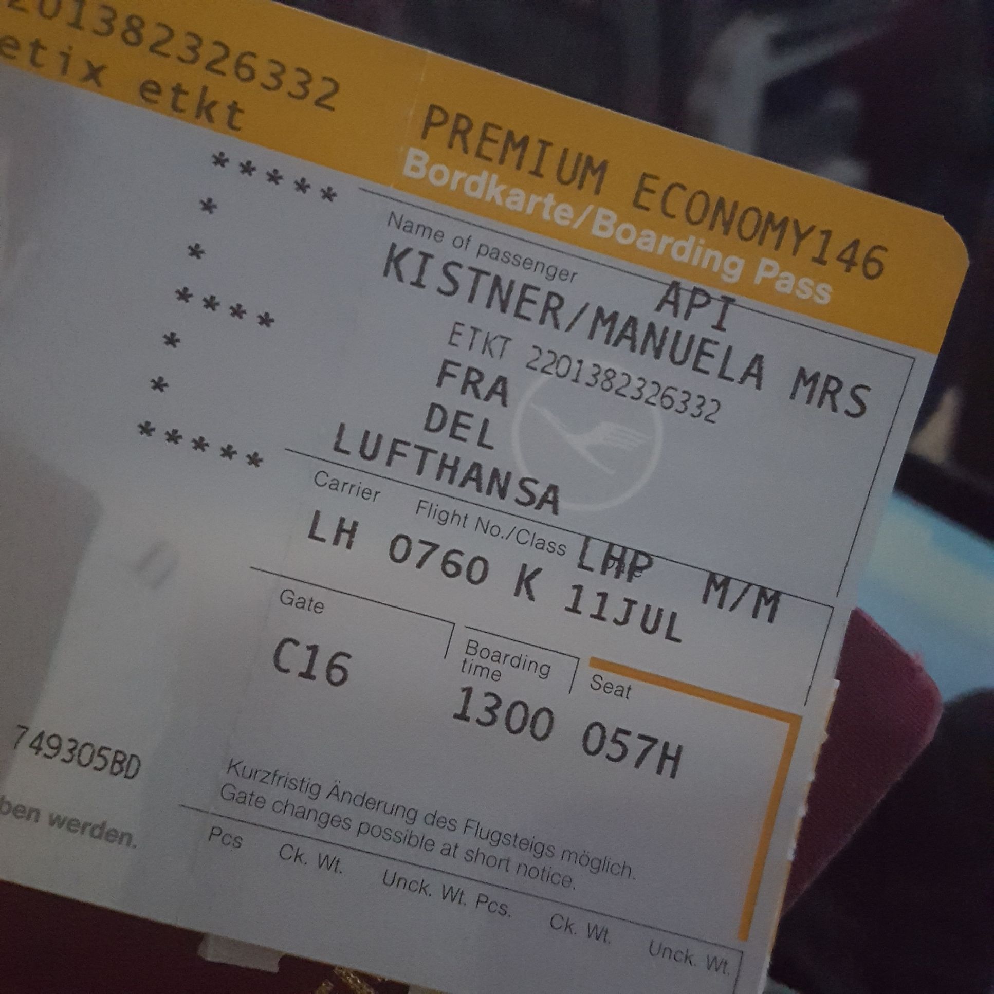 Wenn Es Zonks Hagelt Lufthansa Premium Economy Upgrade