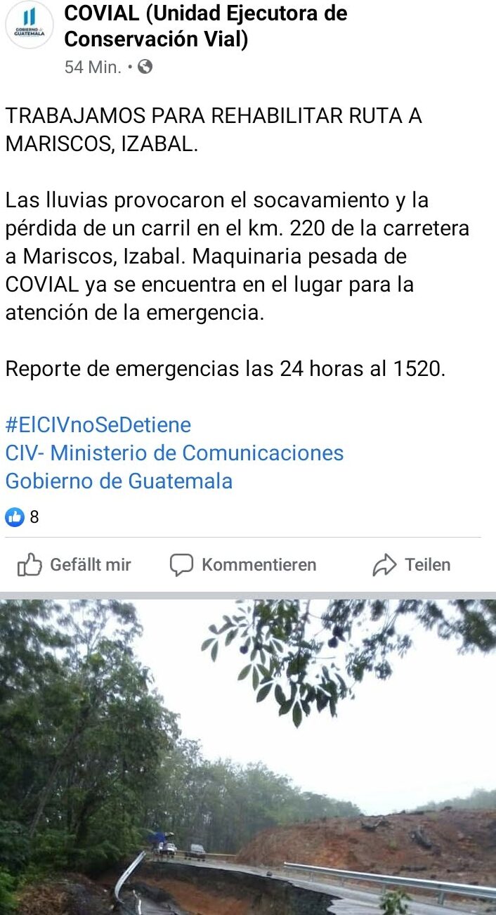 Hurrikane in Guatemala